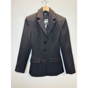 FORE NWT Black Tailored Blazer Jacket Womens Size XS Workwear Minimalist Classic